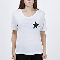 Белая свободная футболка Yes star от JUNKYARD XX-XY в размере XS