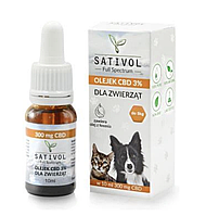 Олія КБД CBD oil для тварин 3% Sativol Full Spectrum Польща