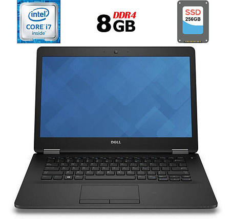 Ультрабук Б-клас Dell Latitude E7470/ 14" (1920x1080)/ Core i7-6600U/ 8 GB RAM/ 256 GB SSD/ HD 520, фото 1