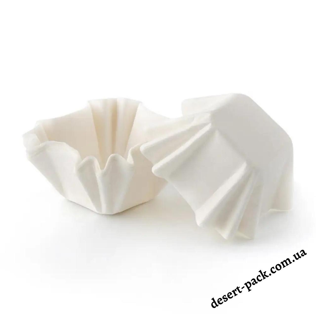 Паперові форми 30х30х30 мм (100 шт.) білі