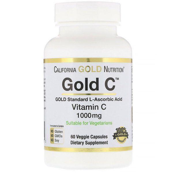 Gold C Vitamin C 1000 mg 60 Veggie Capsules