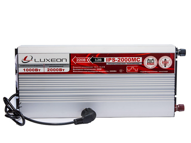 Інвертор 12/220 (перетворювач напруги) Luxeon IPS-2000MC + зарядний пристрій