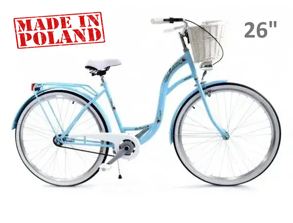 Велосипед жіночий міський VANESSA 26 Blue з кошиком