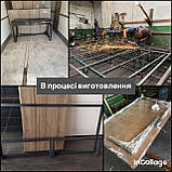 Барний комплект (стіл та лави) лофт LNK-LOFT "Мерсін" (довжина - 200 см), фото 6