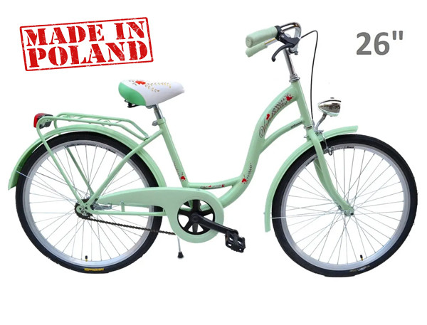 Велосипед жіночий міський VANESSA 26 Mint з кошиком