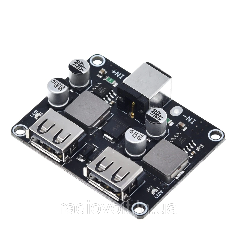 Модуль швидкої зарядки USBх2, QC3 QC2.0