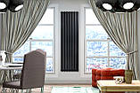 Вертикальний дизайнерський радіатор опалення ARTTIDESIGN Livorno 7/1600/476/50 чорний матовий, фото 4