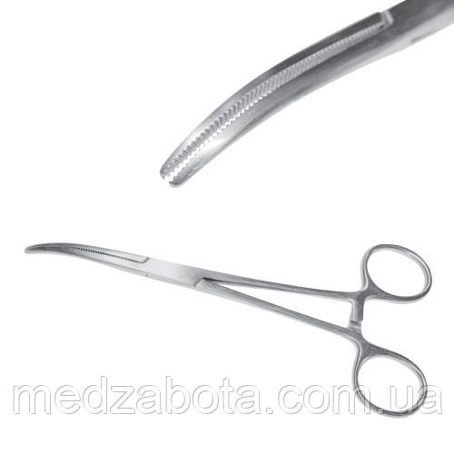 Затискач 16 cм, судинний Rochester-Pean, загнутий, J-17-110, фото 1