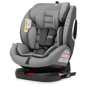 Дитяче автокрісло (група +0-1-2-3, 0-36 кг, isofix) El Camino ABSOLUTE ME 1079 Royal Gray Сірий