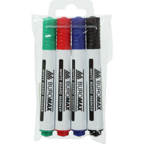 Набір маркерів 4кол. BuroMax BM.8800-94 сухостир., фото 1