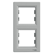 Рамка подвійна Schneider Electric Asfora вертикальна Алюміній EPH5810261