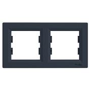 Рамка подвійна Schneider Electric Asfora горизонтальна Антрацит EPH5800271