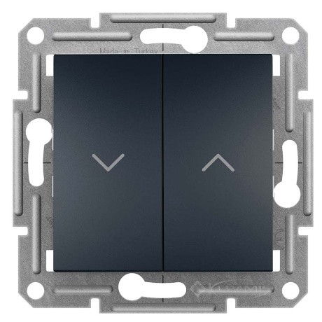 Вимикач Schneider Electric Asfora для жалюзі 2 кл., 10 А, антрацит EPH1300171, фото 1