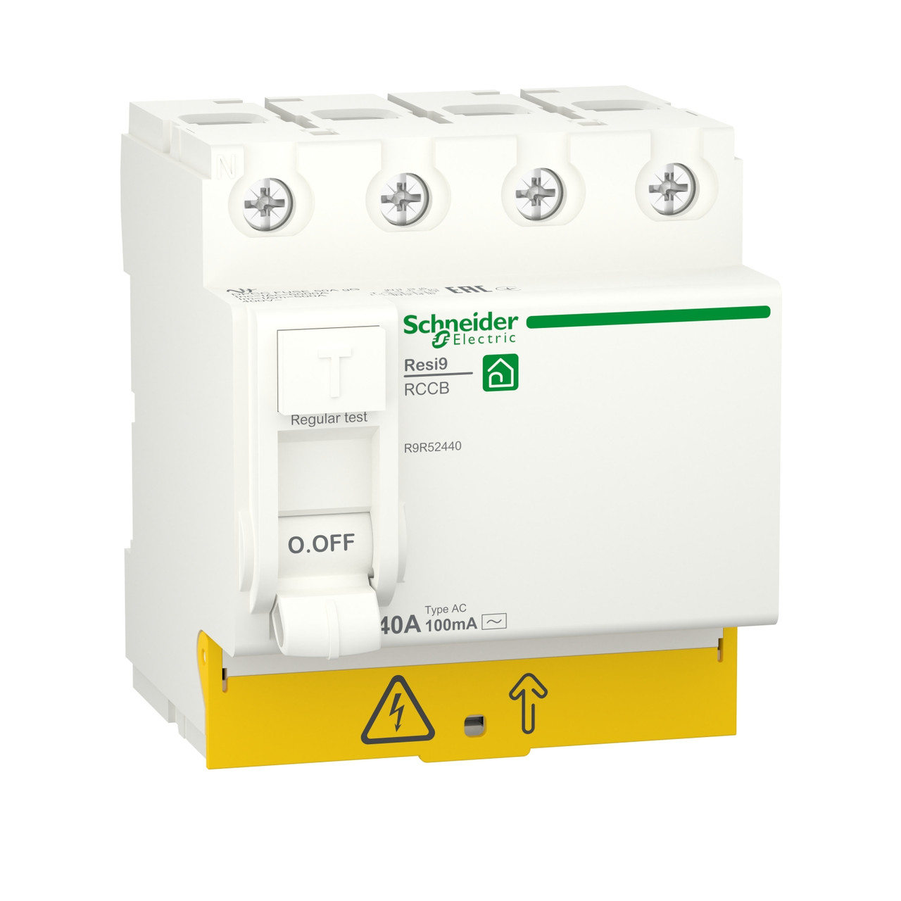 ПЗВ RESI9 Schneider Electric 40 A, 100 мA, 4P, тип АС (R9R52440), фото 1