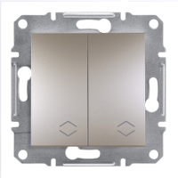 Вимикач двоклавішний прохідний Schneider Electric Asfora Бронза EPH0600169, фото 1