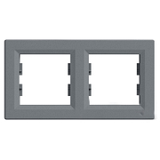 Рамка подвійна Schneider Electric Asfora горизонтальна Сталь EPH5800262