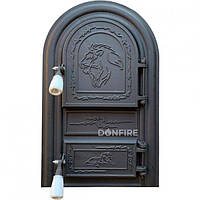 Дверцята камінні чавунні без скла Iron Fire LEON 345x560