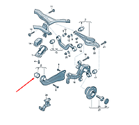 Сайлентблок заднего продольного рычага Octavia A5 1Z Passat B6 Golf 5 производитель Lemforder