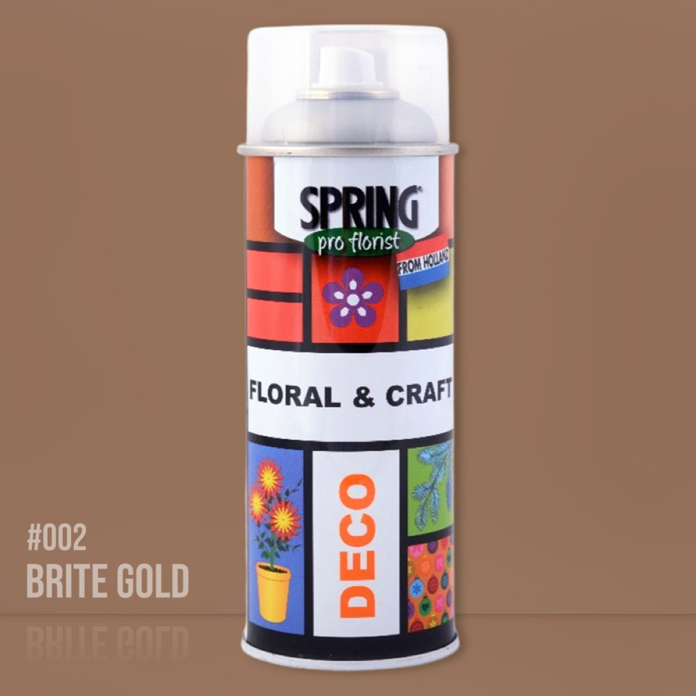 Фарба для живих квітів SPRING яскраве золото, фото 1