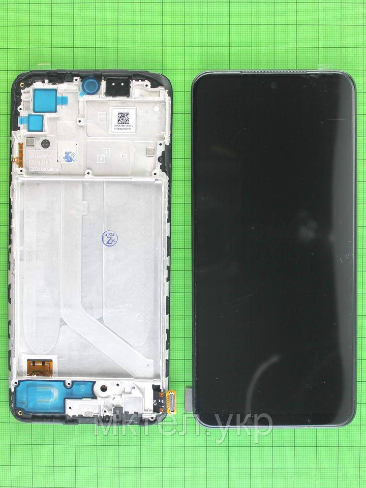 Дисплей Xiaomi Redmi Note 10 4G з сенсором, корпусом чорний Оригінал OEM #5600020K7A00