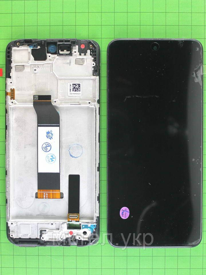 Дисплей Xiaomi Redmi Note 10 5G з сенсором, корпусом чорний Оригінал OEM