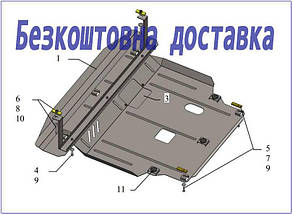 Захист двигуна Hyundai Santa Fe/Grand Santa Fe (2012-2018)(захист двигуна Хюндай Сантафе) Кольчуга