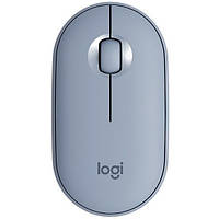 Мишка бездротова оптична Bluetooth або USB LOGITECH Pebble M350 Блакитний