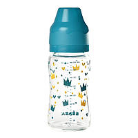Бутылочка стеклянная с широким горлышком Beaba -240 мл - голубой , арт. 911655