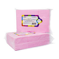 Розовые безворсовые салфетки (1000шт/уп) 6*4 см