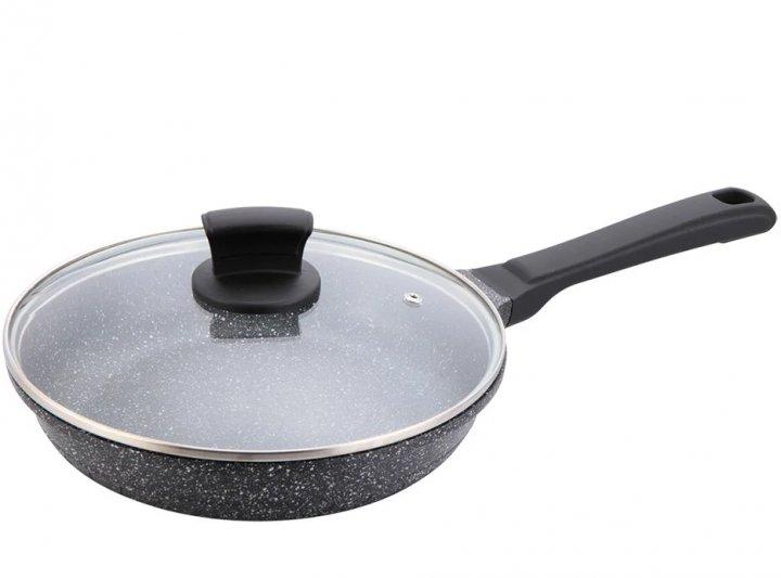 Сковорода Maestro Granite MR-1225-24 24 см з кришкою