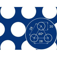 Перфорований лист PC Rv20-28/2/1000x2000, фото 1