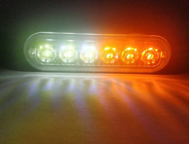 Стробоскоп LED 12В/24В 6 Led диодов aluminum super quality Желтый ...