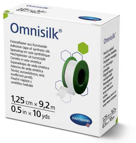 Пластир фіксуючий шовковий Omnisilk 1,25 см х 9,2 м