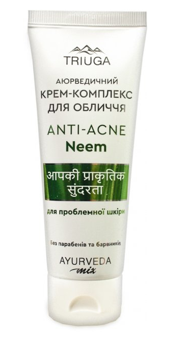 Крем-комплекс для лица Triuga Anti-Acne Neem Аюрведический для проблемной кожи 75 ml