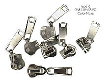 Бігунок для металевої молнії тип 8 з вісюлькой Нікель