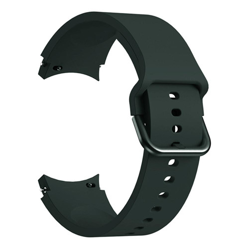 Силікон класичний ремінець для Samsung Galaxy Watch 7 / 6 / 5 pro / 5 / 4 темно-зелений