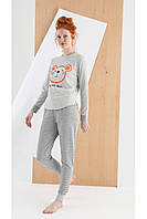 Пижама женская Sevim серый, арт.13031 (штаны, брюки, трикотаж, принт)