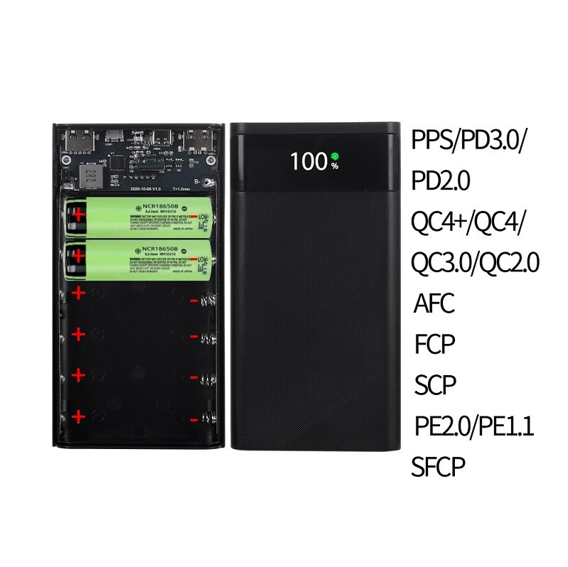 Корпус Павербанк QC 22,5W (швидка зарядка) Power Bank 6*18650, фото 1