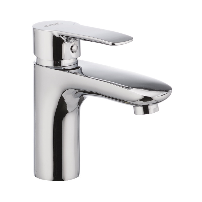 Змішувач для умивальника CRON COLUMBIA 001 (CR0206) хром, з гнучким підводом (CR0206)