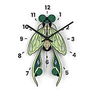 Настінні годинники дерев'яні (Нічний метелик, місячна моль) від Lex Altern