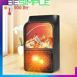 Обігрівач 900 Вт  Flame Heater 2 W - 012 з пультом / Тепловентилятор електричний