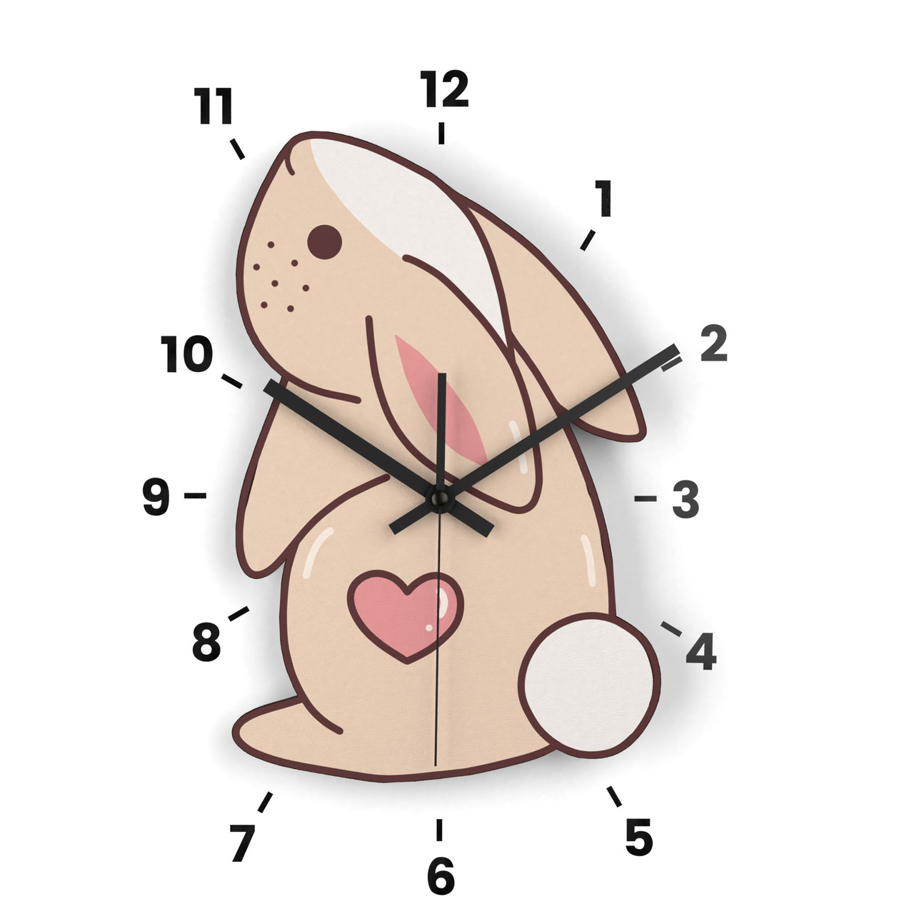 Настінні годинники дерев'яні (Милий кролик з серця, тварин, мультфільм) від Lex Altern