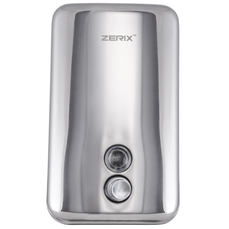 Дозатор для рідкого мила ZERIX D-1000-SUS настінний, сталевий, 1 л (ZX3247)
