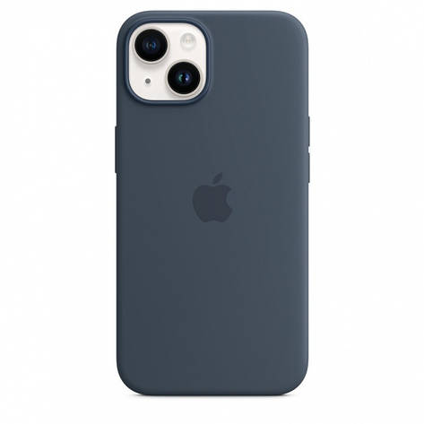 Чохол Silicone Case Premium з MagSafe для iPhone 14 Blue Storm 83, фото 1