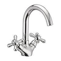 Змішувач для умивальника Haiba DOMINOX 274 (HB0088) хром, з гнучким підводом 450 мм (HB0088)