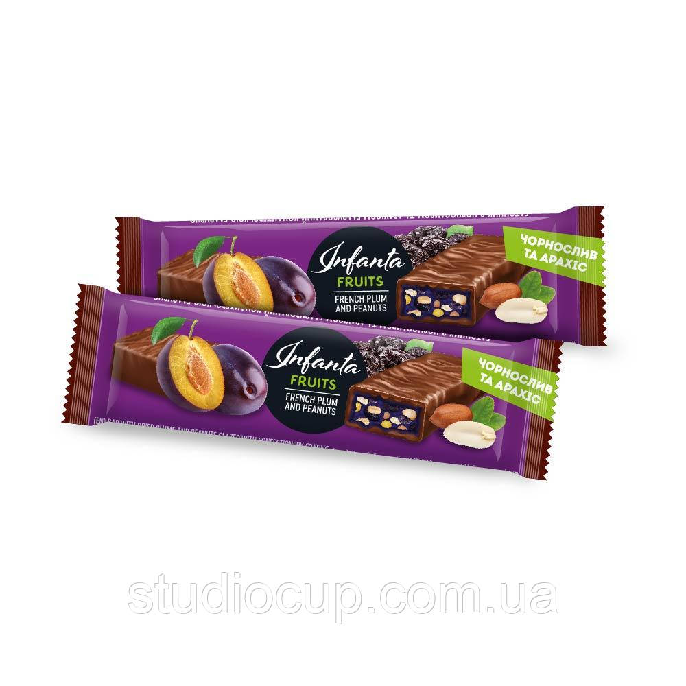 Протеїнові батончики Vale Infanta Fruits 40 грам Чорнослив та арахіс