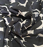 Трикотаж двонитка принт темно-синій, фото 4