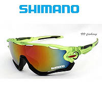 Солнцезащитные очки Shimano спортивные (Fluorescent green)