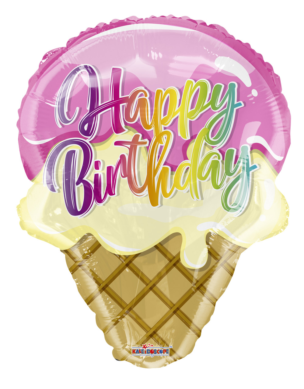 K 18" Happy Birthday Ice Cream клейонка куля фігура
