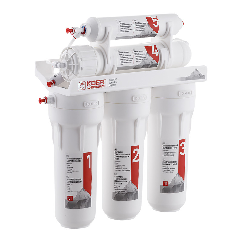 Система зворотного осмосу KOER Iceberg KV.05: 5 ступенів очищення, 12 л бак (KR3145)